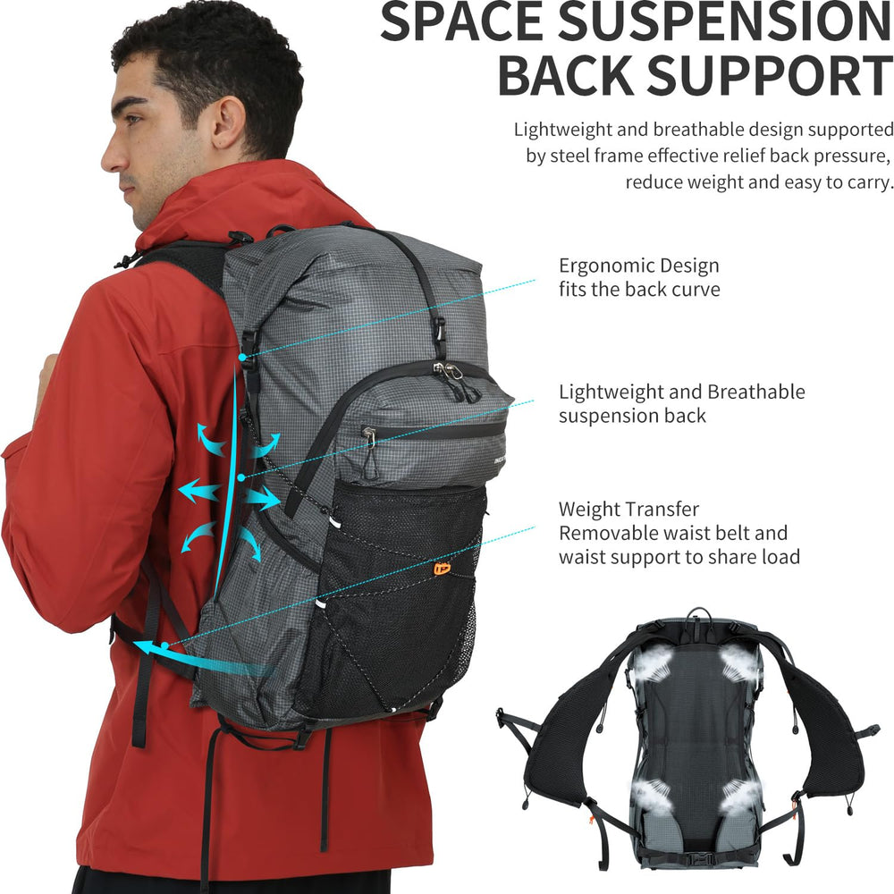 IX INOXTO hydration bladder showcases 3L capacity with leak-proof features for easy sipping
