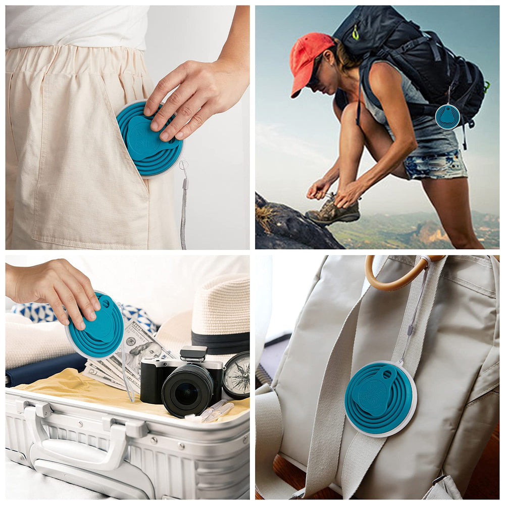 IYYI silicone collapsible travel cup in green, ideal for picnics and workouts.