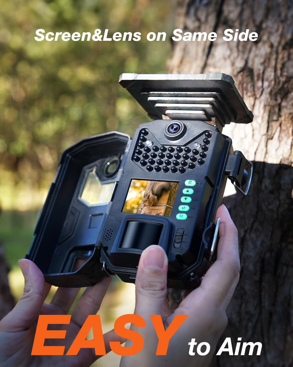 iZEEKER solar panel and camera together for dual power