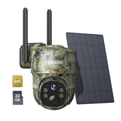 iZEEKER solar trail camera 4G LTE powering wildlife monitoring in remote areas.