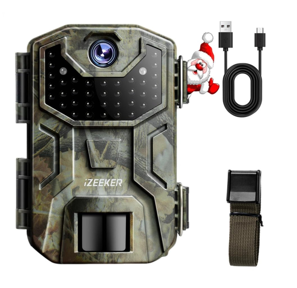 iZEEKER Trail Camera forest setup captures wildlife with quick trigger and clear framing.