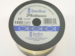 Izorline Platinum Co-Polymer Mono Line hi-vis yellow on water, boosts visibility and casting control.