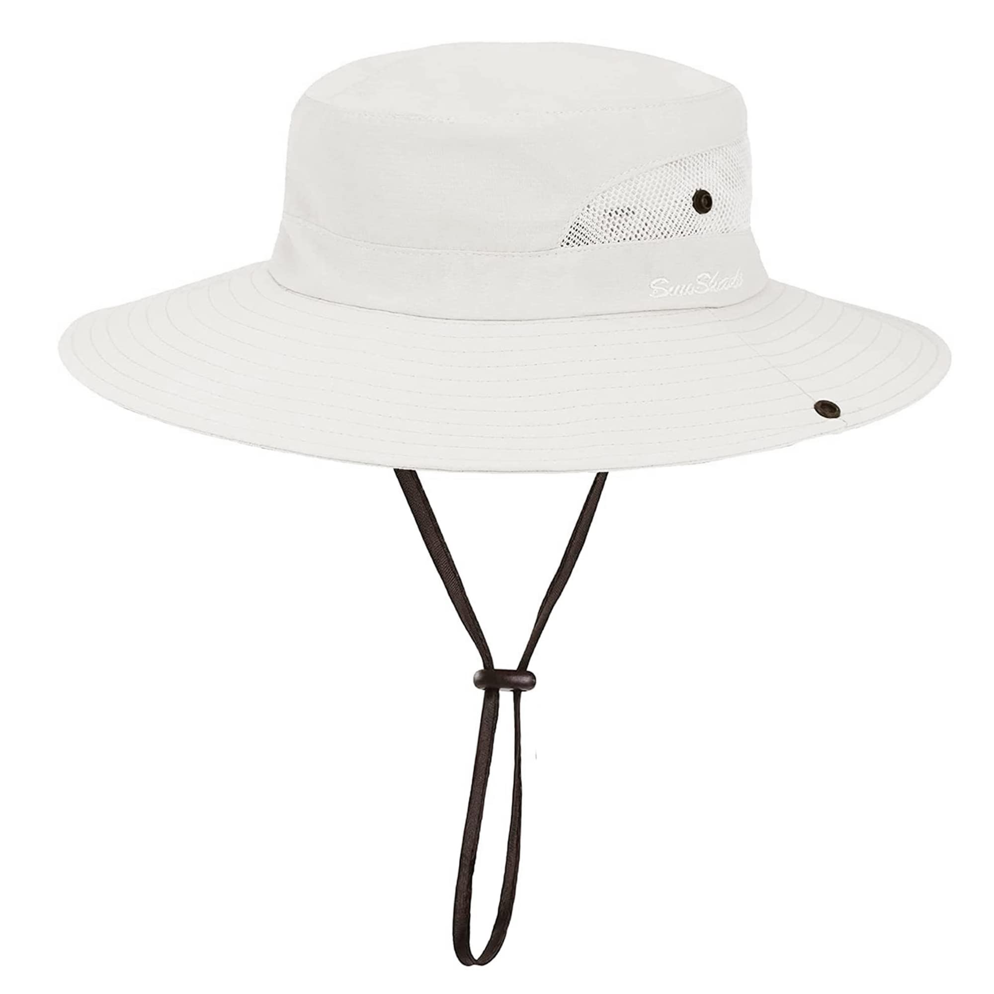 IZUS Classic Ponytail Sun Hat mesh side panel enhances airflow for cooler wear.
