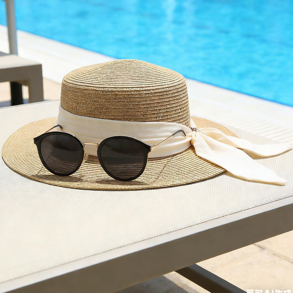 IZUS Holiday Straw Hat packable design folds without losing shape for travel.