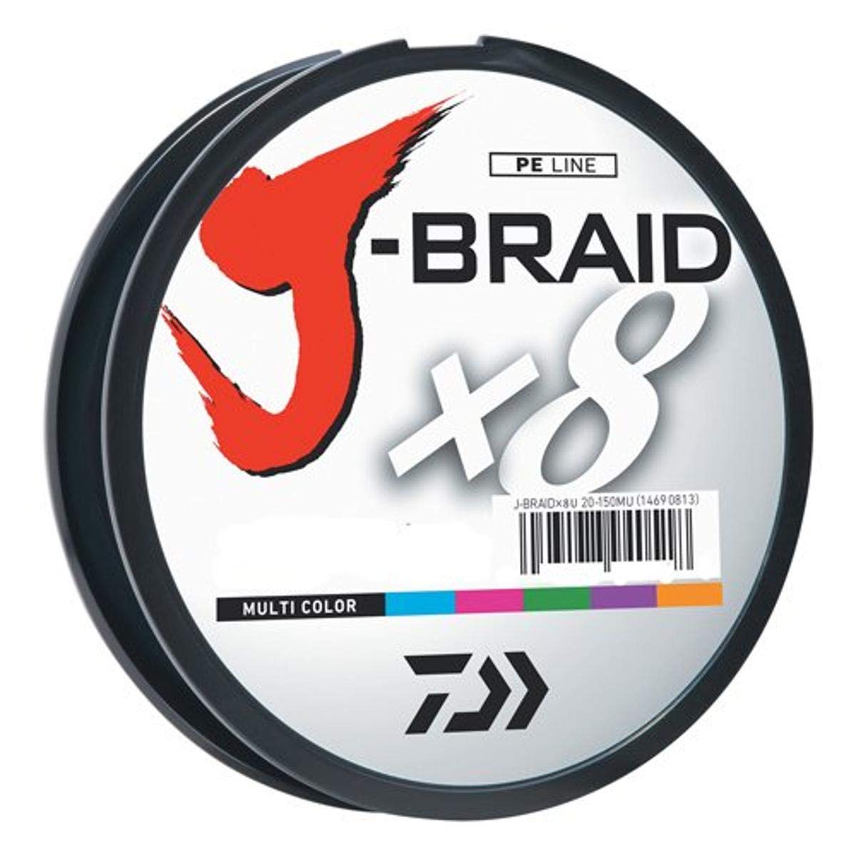 J-BRAIDX8 500YD Filler Spool - Multi-Color, 16lb Mono Diameter