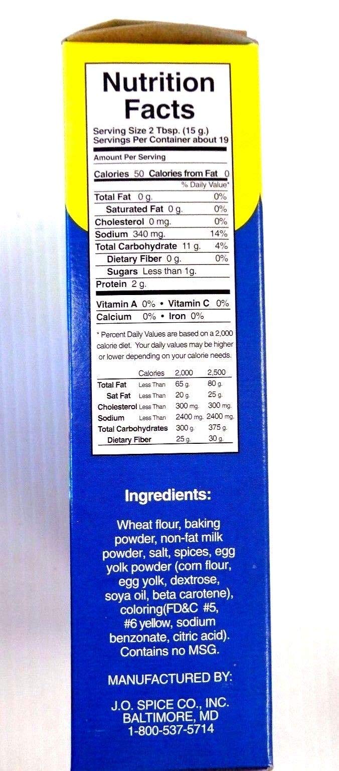 J.O. Soft Crab Batter 10 OZ box with prepared seafood dish