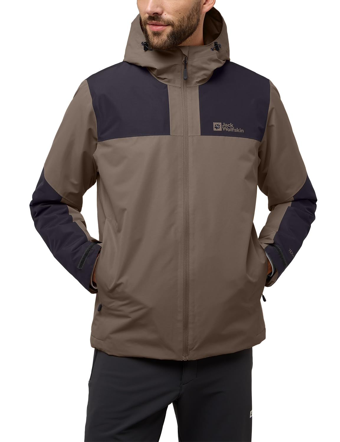 Jack Wolfskin Jasper Ins JKT M front view, lightweight, weather-ready for everyday outdoor use.