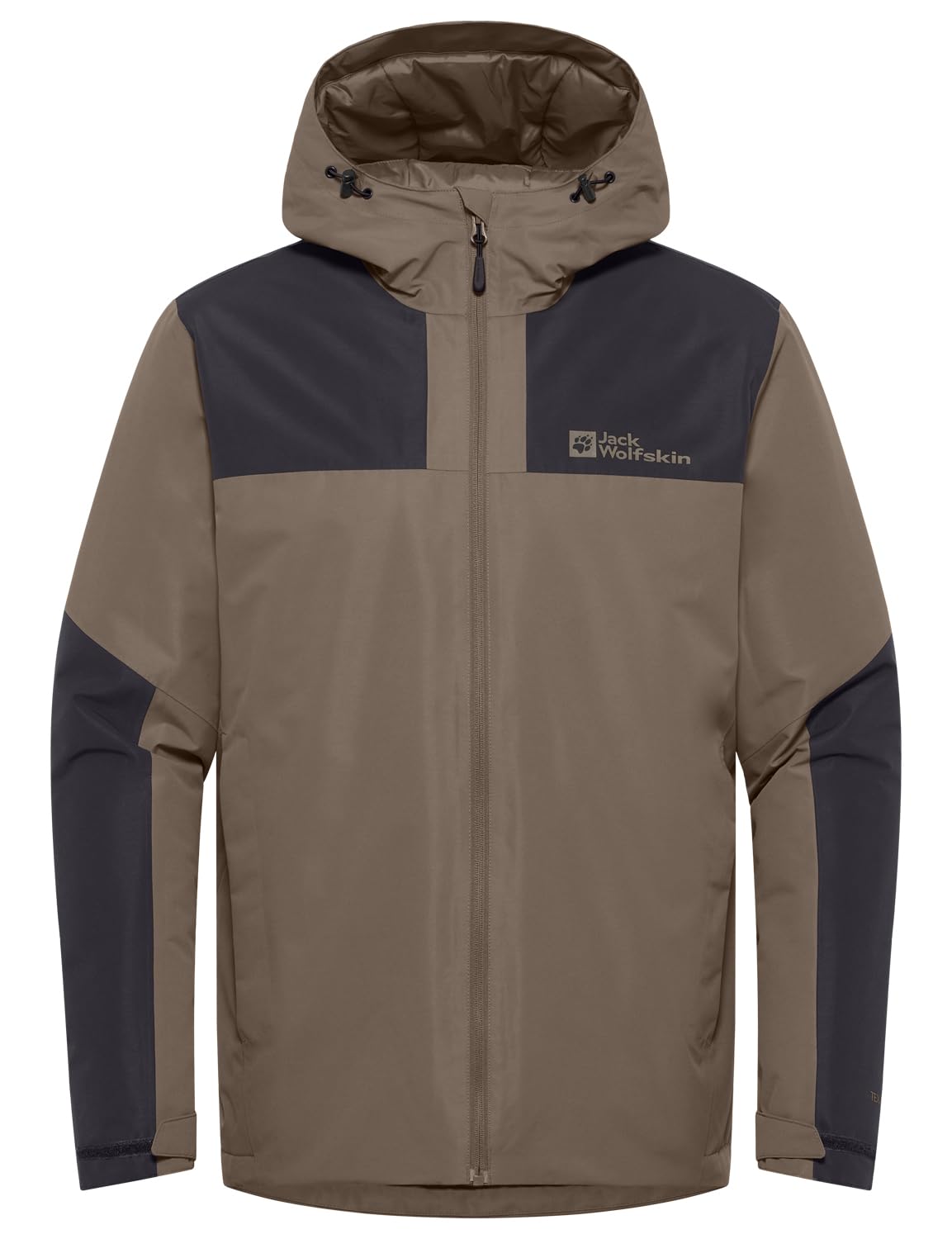 Jack Wolfskin Jasper Ins JKT M packable jacket in compact carry scenario.