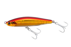 Jackall Big Backer Fall Trick 103 lure front view with red-gold finish for visibility.