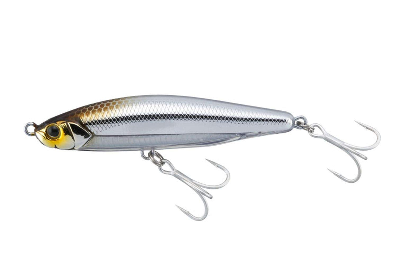 Jackall Big Backer Fall Trick 103 pencil-sinking lure Sagoshi Silver for precision casts.