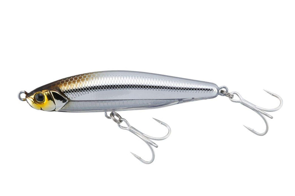 Jackall Big Backer Fall Trick 103 pencil-sinking lure Sagoshi Silver for precision casts.