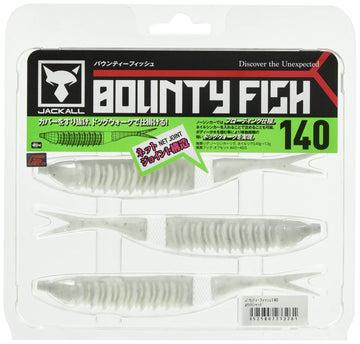 Jackall Bounty Fish 140 White Shad front view shows slim profile for precise casting