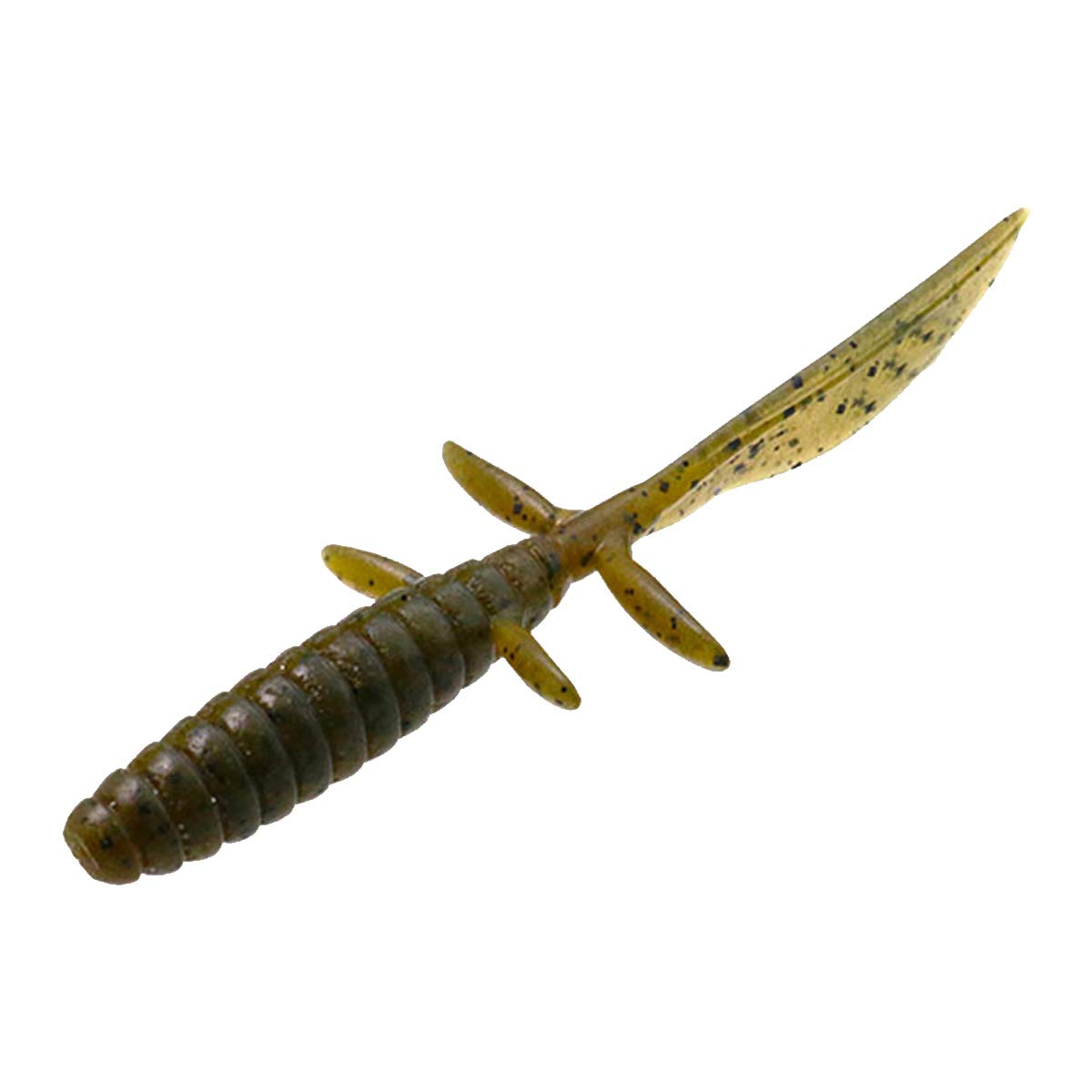 Jackall DB Humor Free 3.8 inch lure in green pumpkin pepper for free rigging and bass fishing