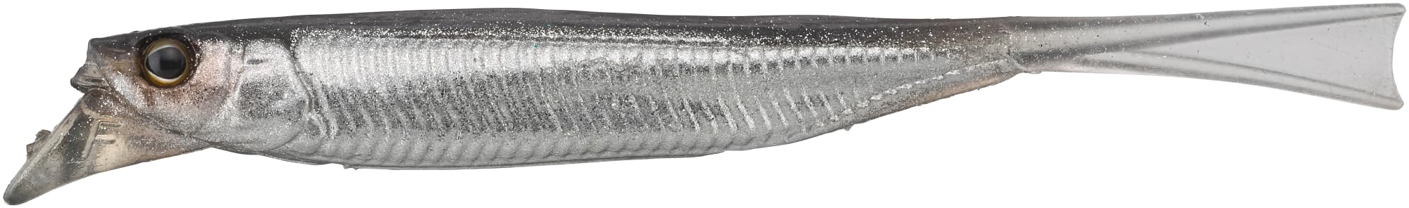 Jackall DriftFry 4.0in SIL Shad side view enhances casting and lure appeal.