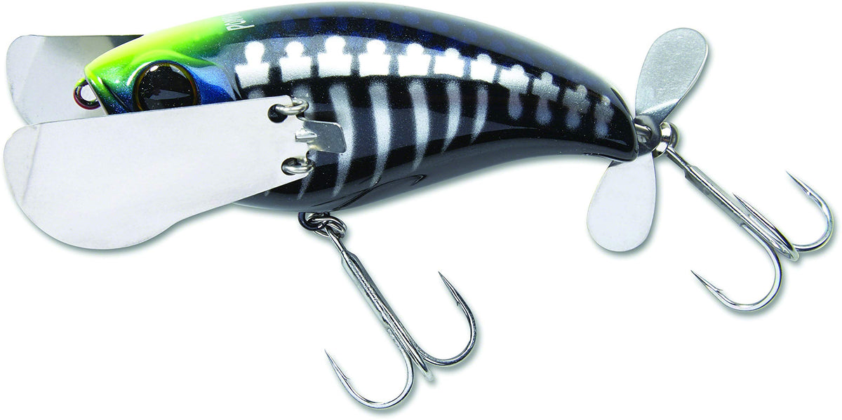 Jackall Pompadour Jr lure in Black Bone for versatile freshwater fishing and precise casting.