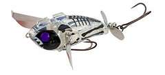 Jackall Pompadour Jr. front view with high-visibility colors for catfish attraction.