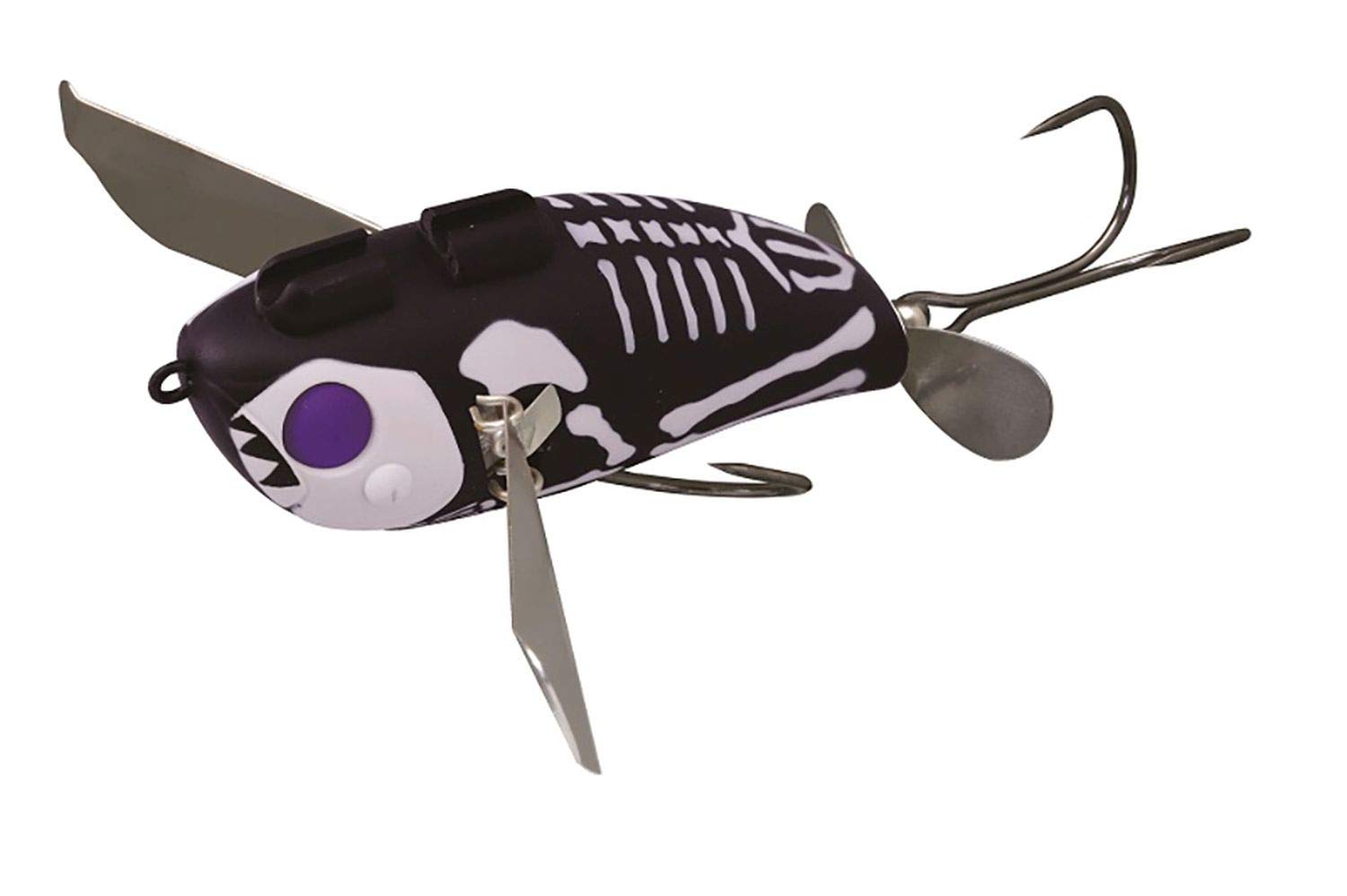 Jackall Pompadour Jr lure front view with bright colors for high visibility