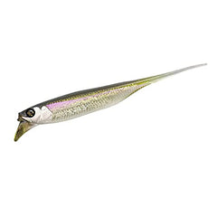 Jackall RV Drift Fly 3-Inch Flashing Smelt close-up texture and paint mimicry to lure bass.