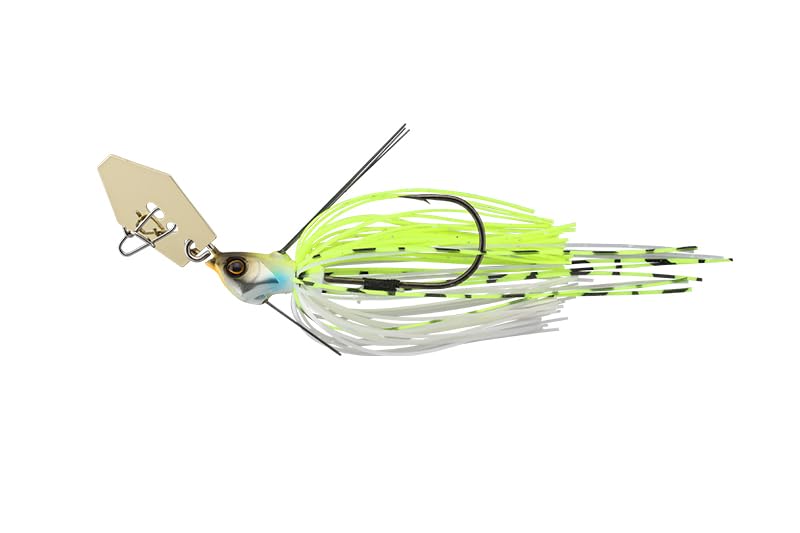 Jackall Super Break Blade Fine 1/8oz Chart Back Pearl lure side view