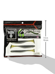 Jackall Worm Rhythm Wave 4.8 Watermelon Pepper pack shot highlights 5-pack value