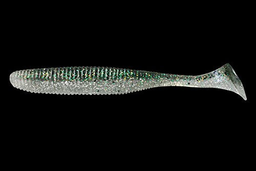 Jackall Worm Rhythm Wave 4.8 inch Dark Thunder Clear Silver—ideal for Texas rig and jighead setups