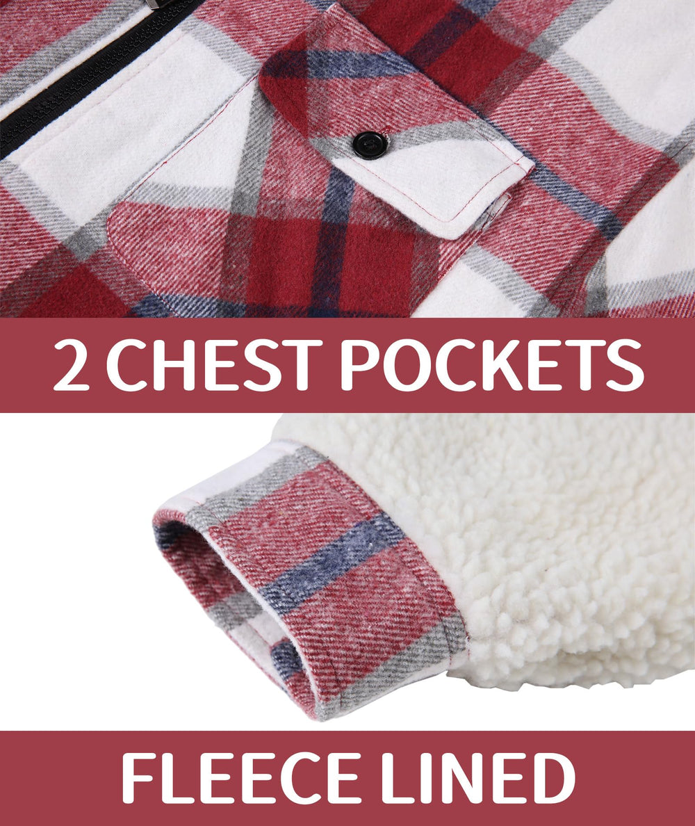 JACKETOWN flannel hoodie machine washable for easy care