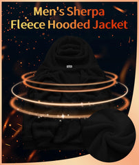 JACKETOWN men's fleece hoodie back view emphasizes thick outer and cozy interior warmth
