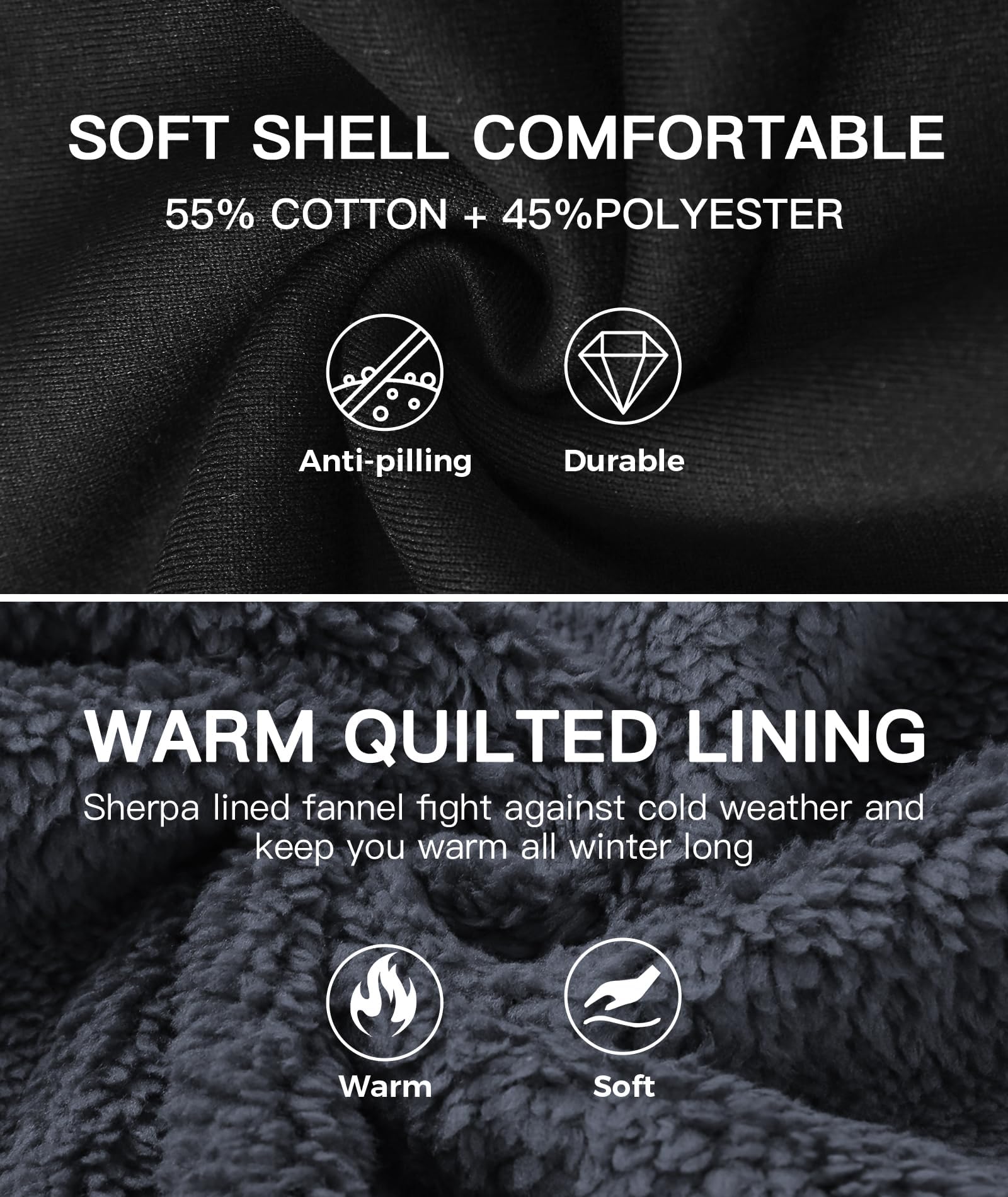 JACKETOWN fleece-lined interior for snug warmth on chilly commutes.