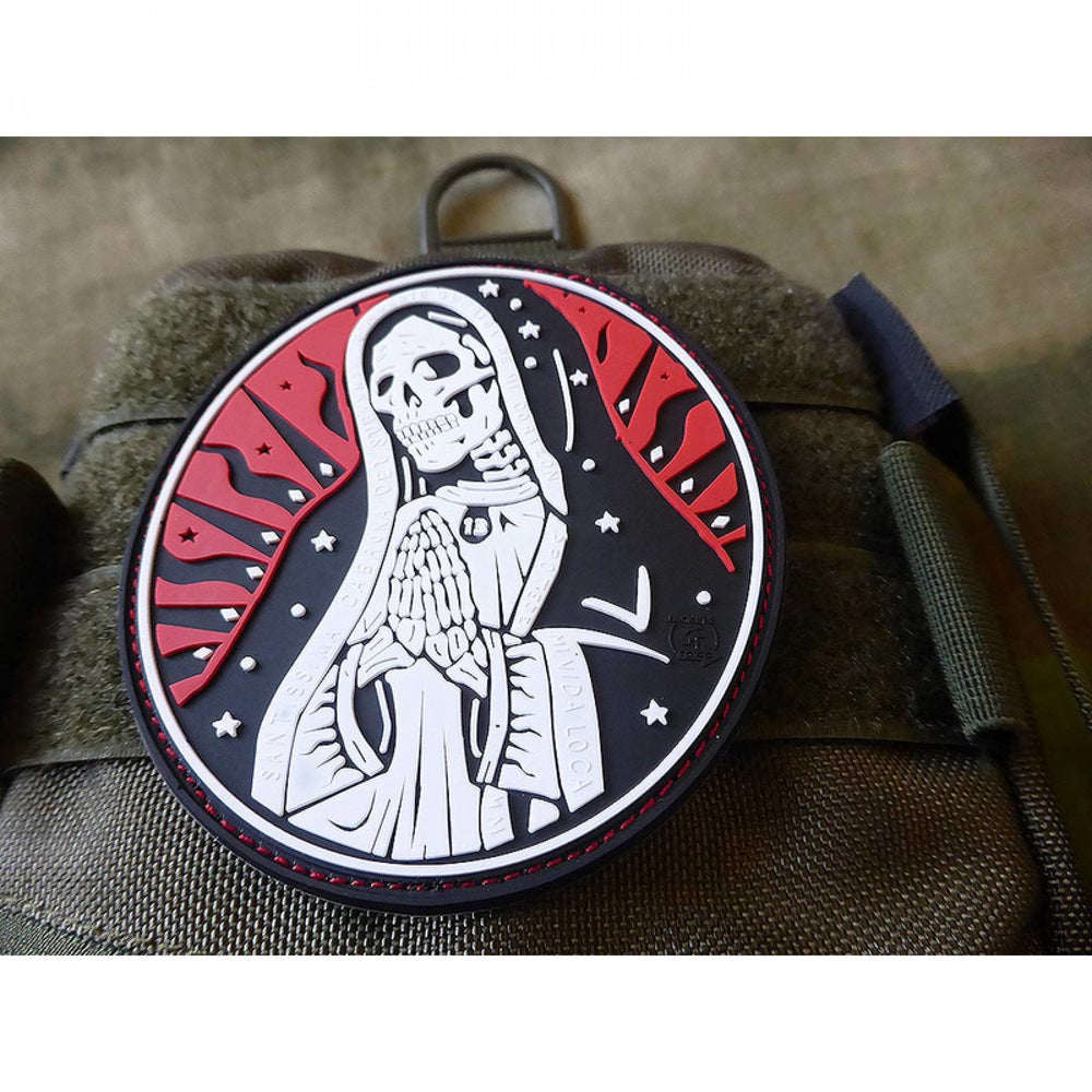Jackets To Go JTG Santa Muerte patch textured surface for tactile realism