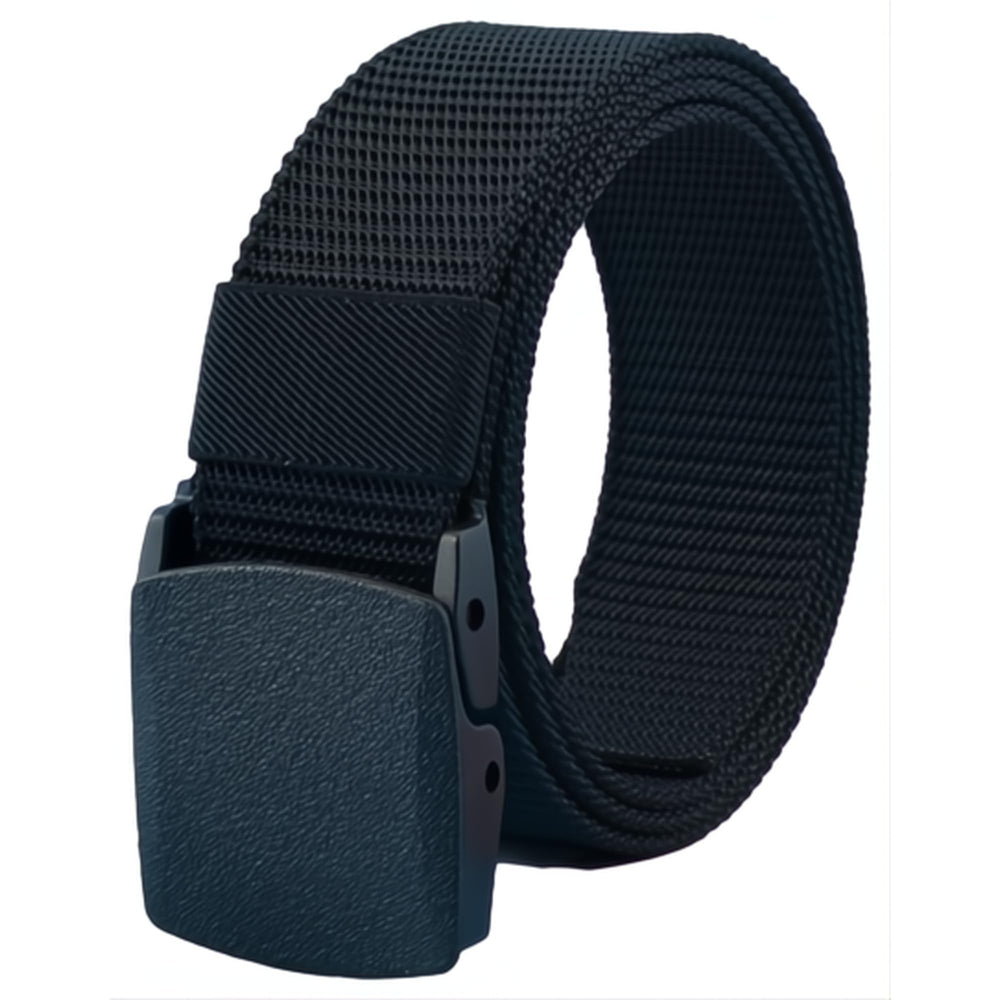 JacobsParts heavy-duty belt buckle close-up with hypoallergenic plastic buckle for security checks
