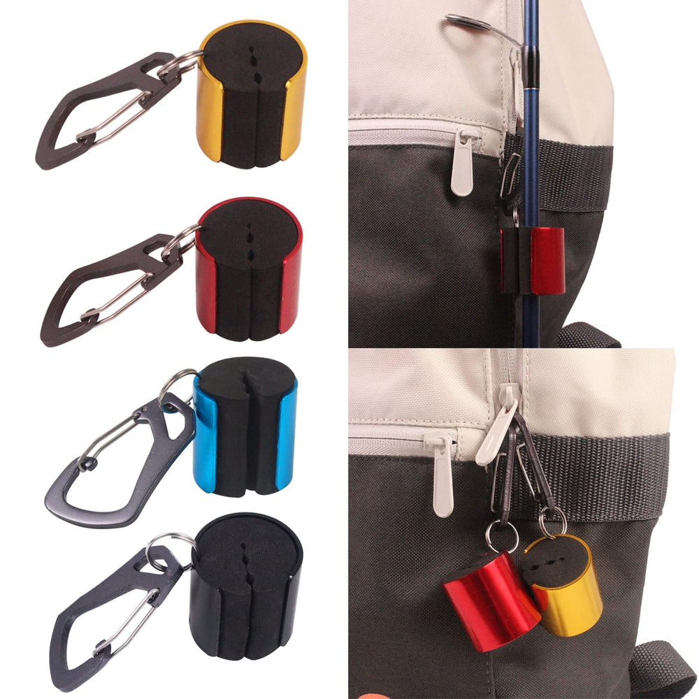 JAGTRADE rod holder with keychain hangs securely on gear.