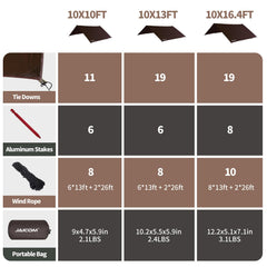 JAICOM tarp with 19 webbing showcases durable tie-down versatility.