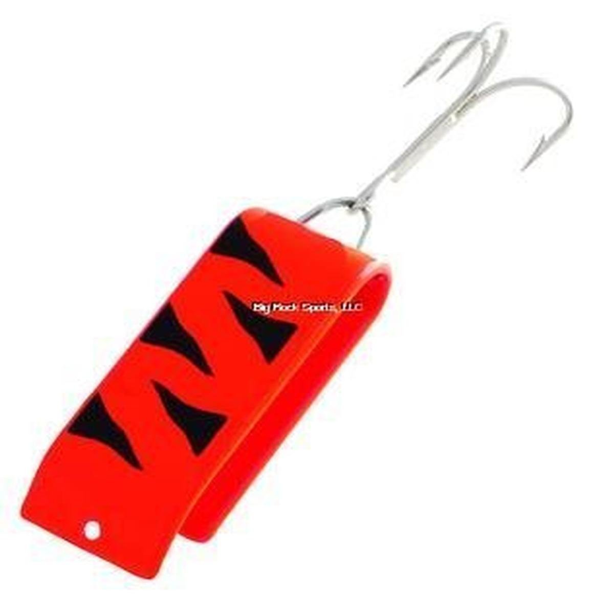 Jake's Lures Spin 1/4oz Neo Red with Black offers steady action for casting and trolling.