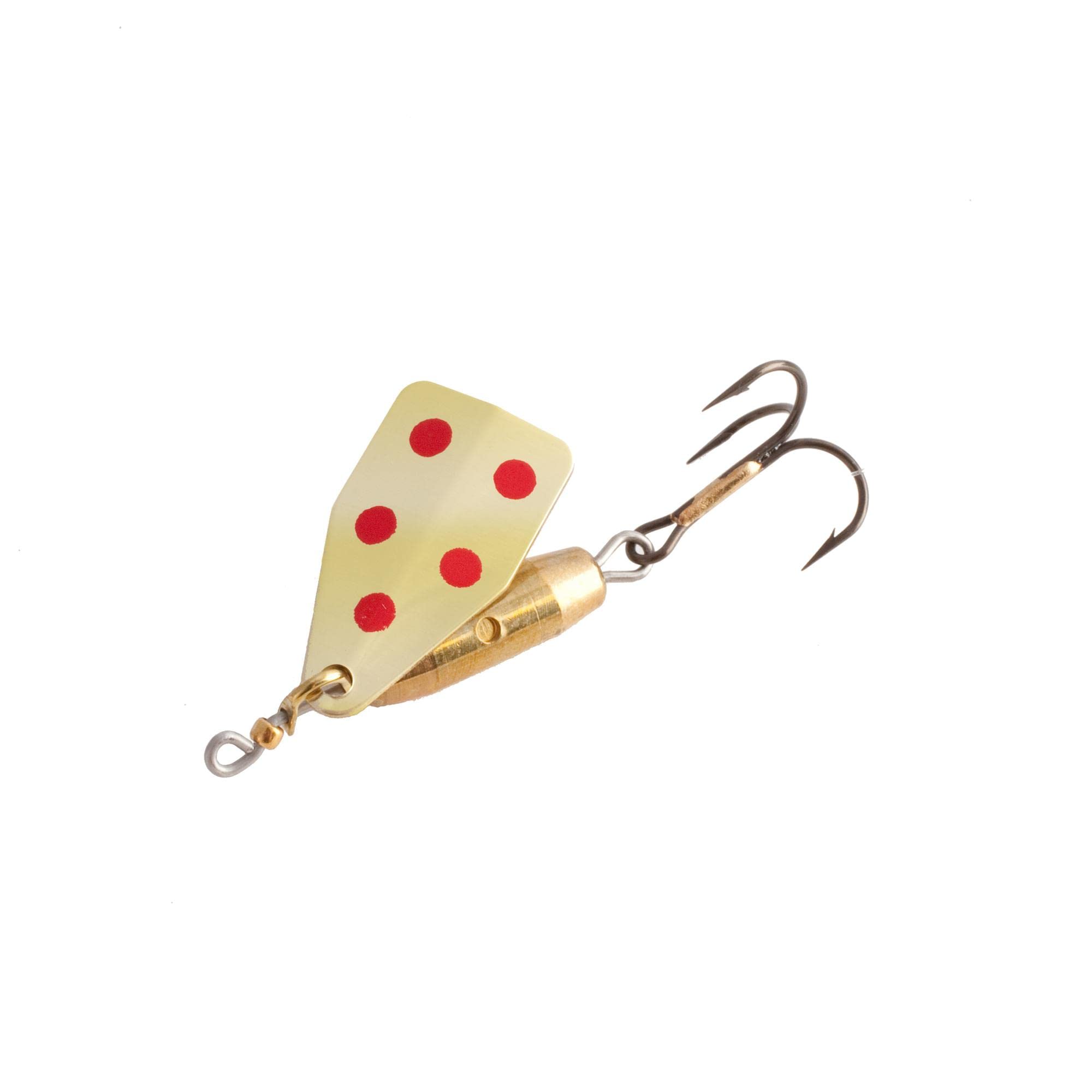 Jake's Lures Spin 1/6oz Gold-Red product shot with high visibility