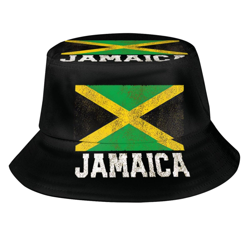 Jamaica flag bucket hat front view