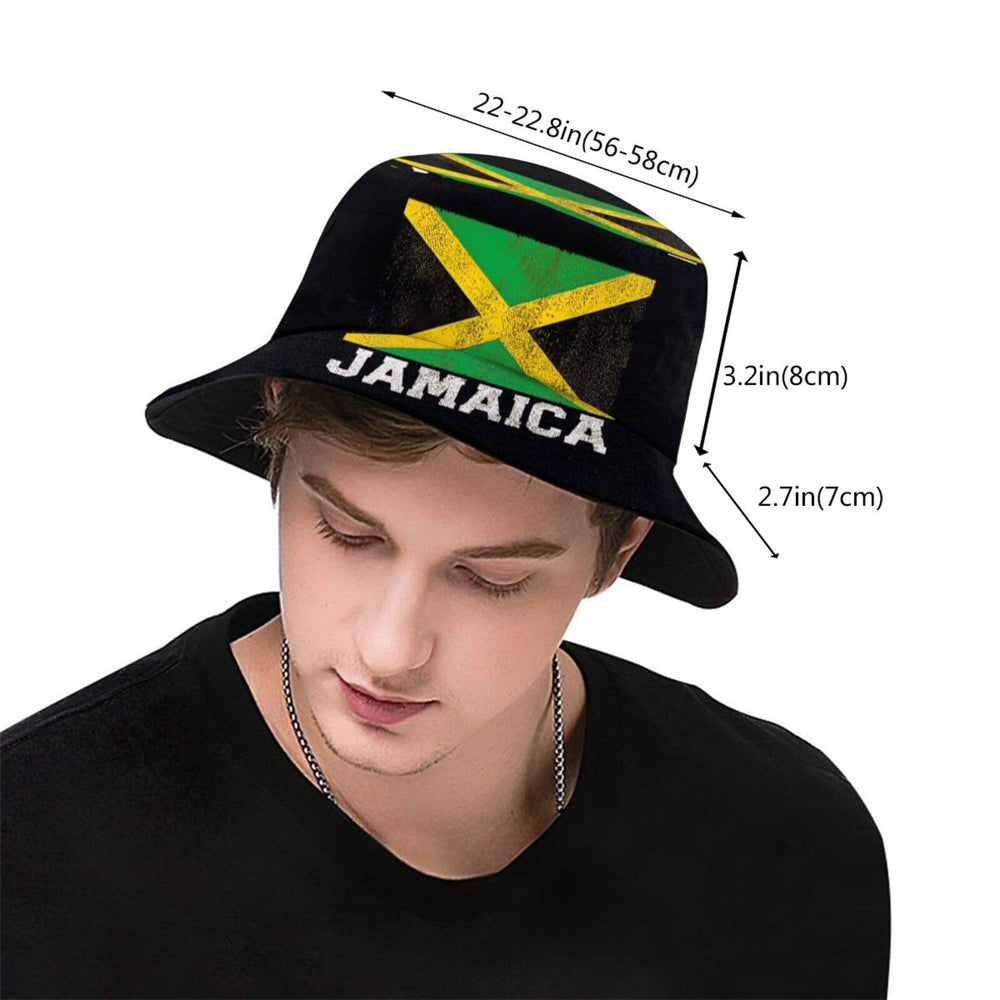 Unisex Jamaica flag bucket hat for men and women