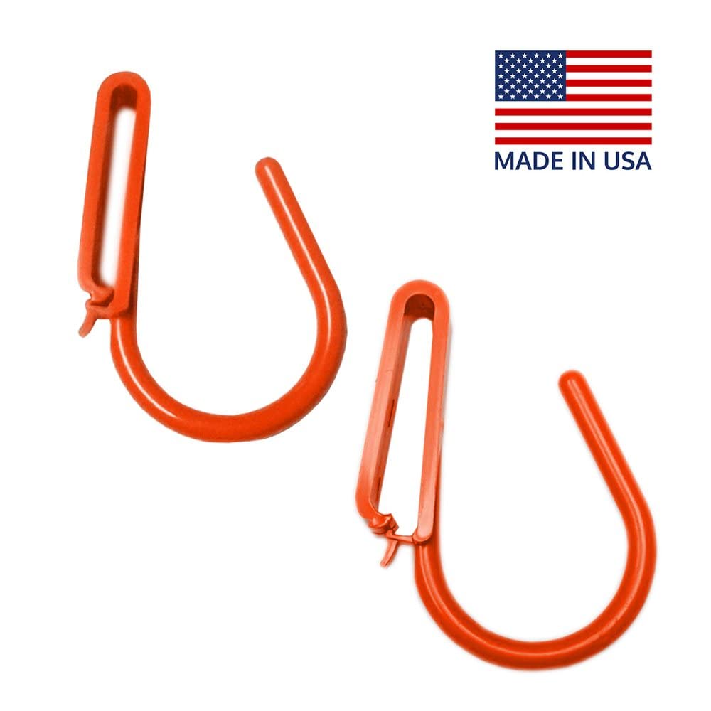James Development Group 1800-TLO orange breakaway hook demonstrates tension release.