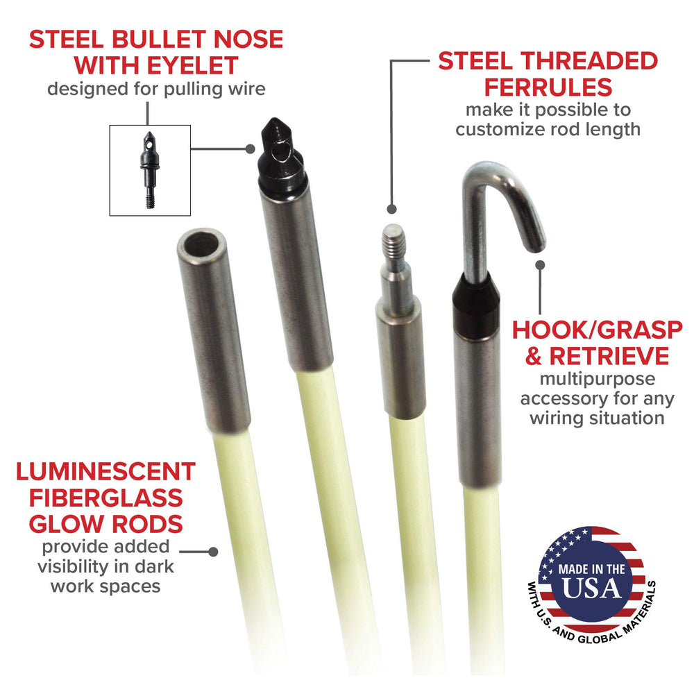 Jameson 3ft glow rod section enabling tight navigation around obstacles.
