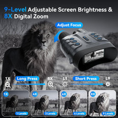 JAMIZY night vision goggles 10000mAh battery for extended outdoor sessions.