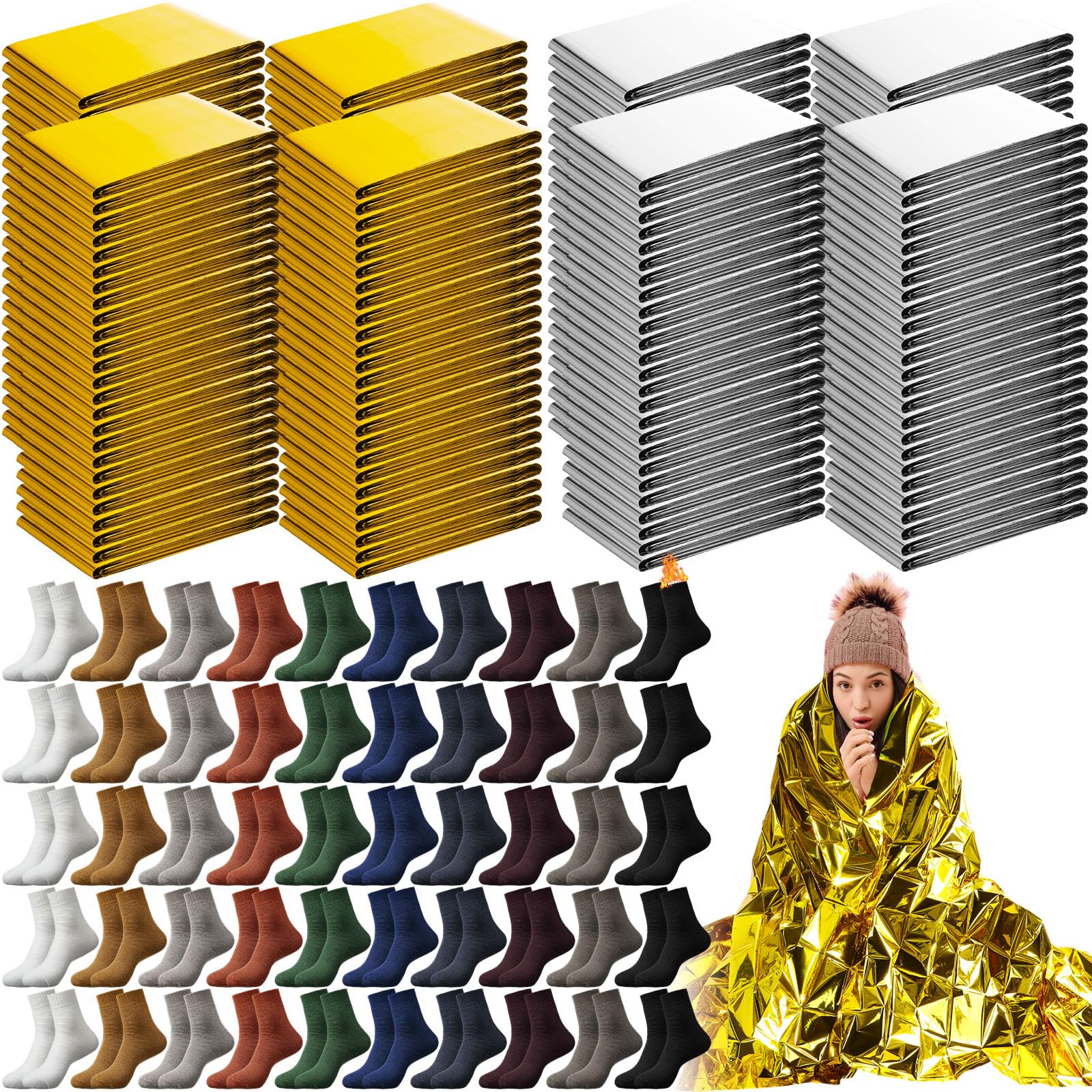 Jamntower emergency blanket 51x83 folded compact warmth for emergencies