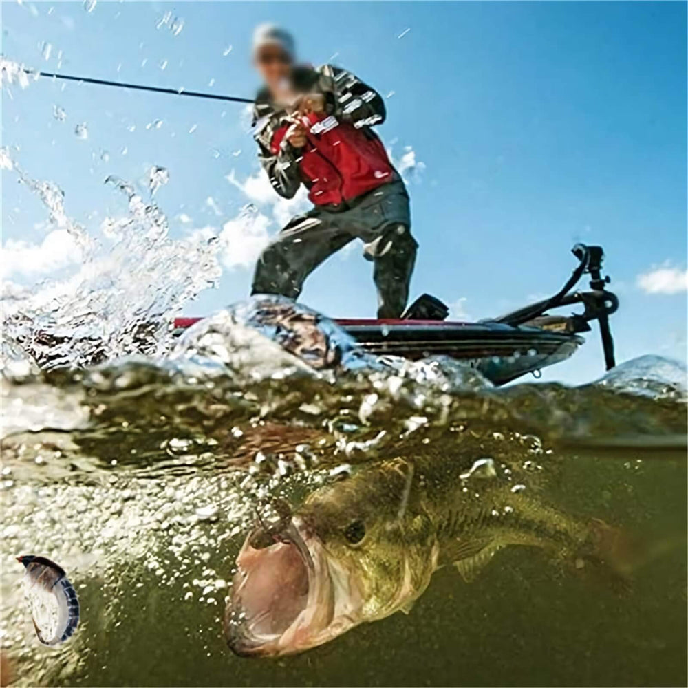 White and black color combination enhances visibility underwater.