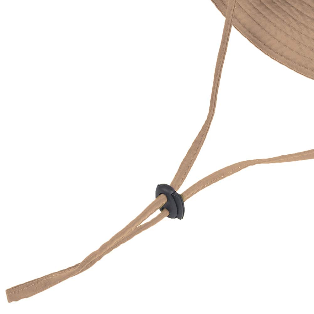 Janey&Rubbins adjustable chin cord keeps hat secure during windy activities.
