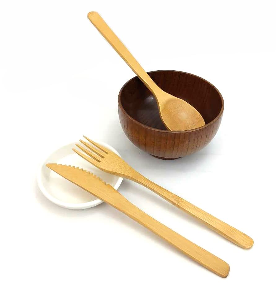 JapanBargain bamboo utensils versatile with rice noodles and salads.