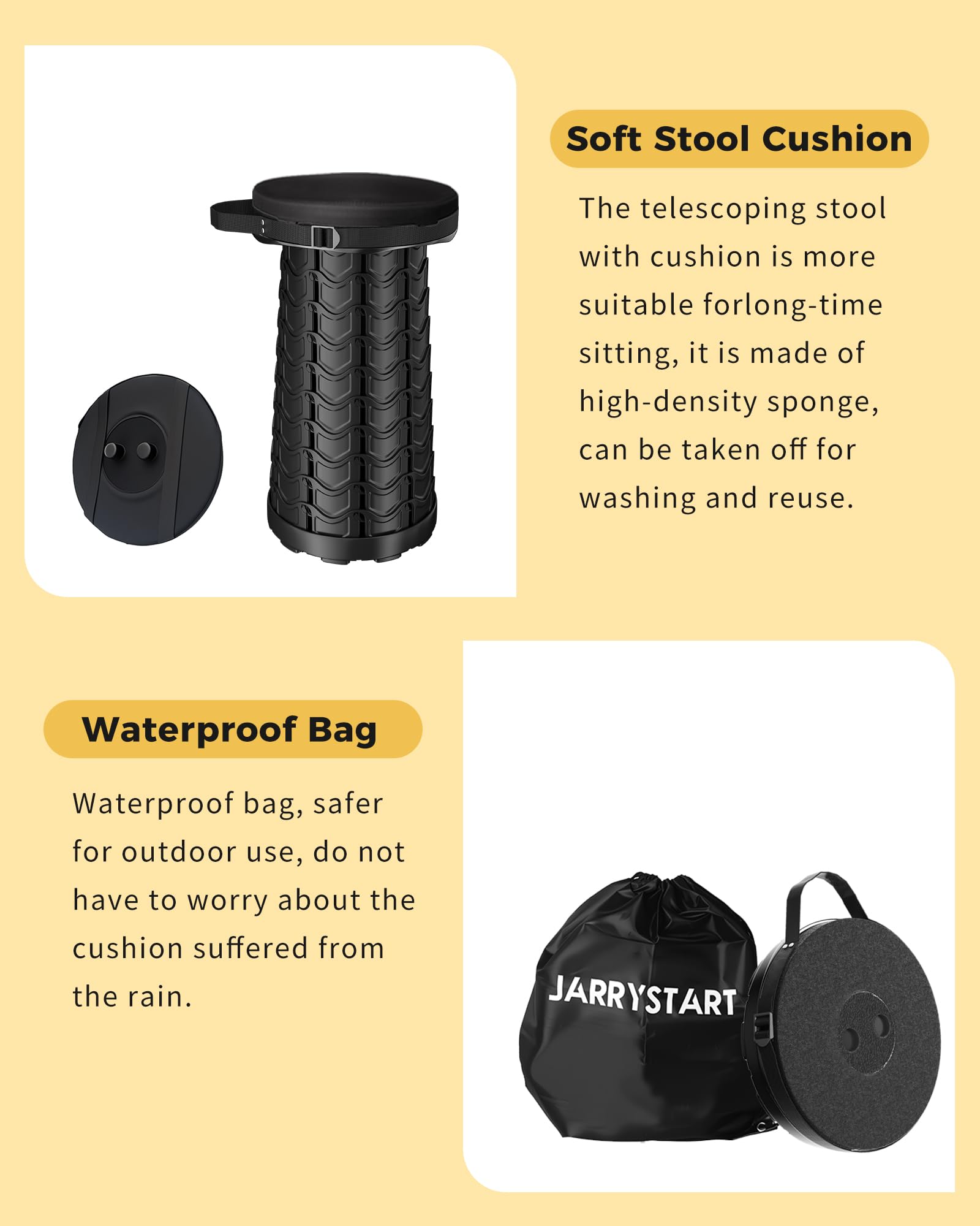 JarryStart telescoping-quick-setup-design ensures fast, compact storage.