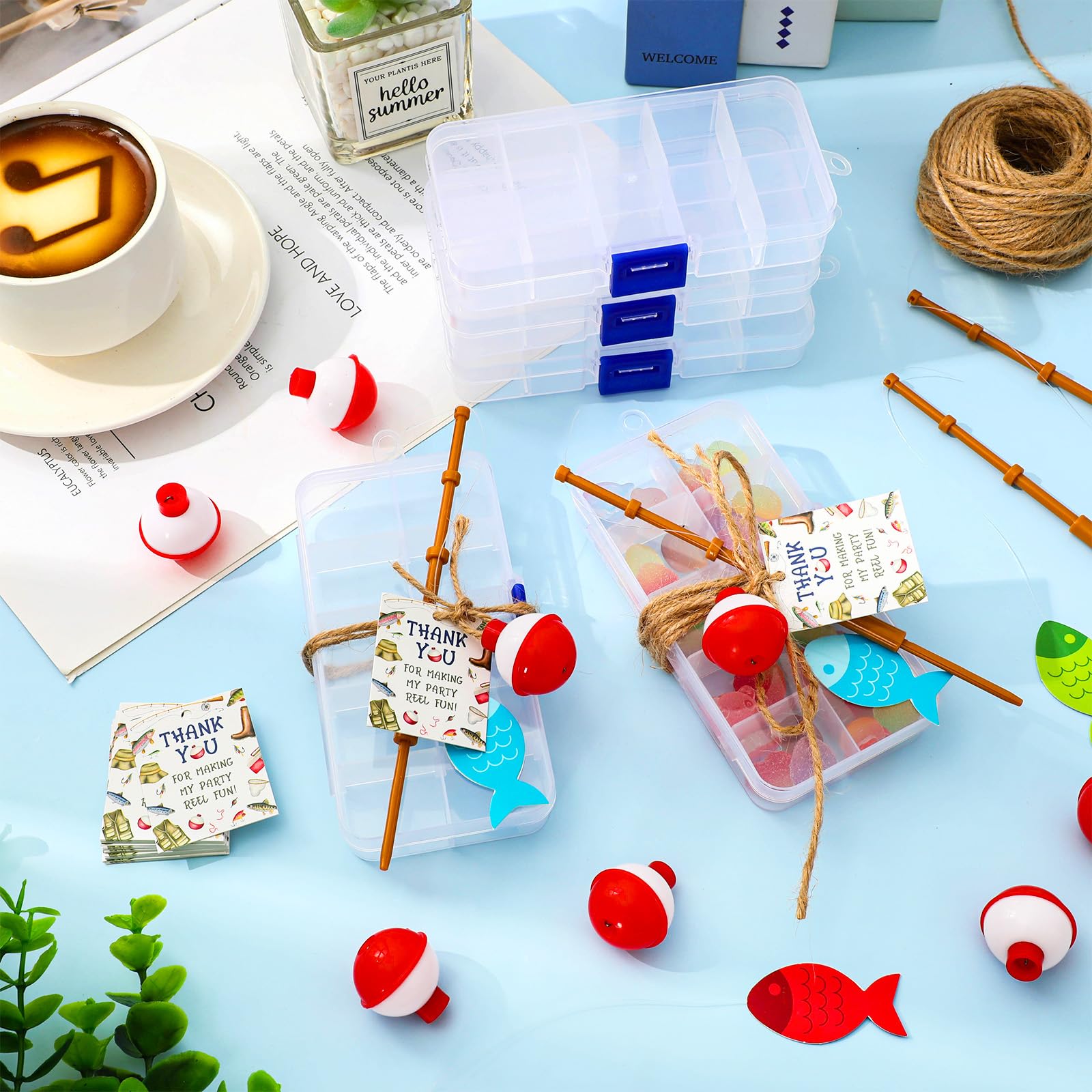 Mini tackle boxes with 10 removable compartments