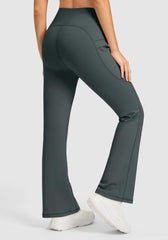 Jarvanv fleece-lined pants with flare-leg detail for comfortable outdoor hiking.