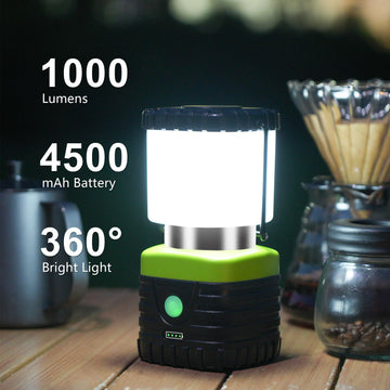 Jarxin lantern green top display showcases battery indicator for quick status checks