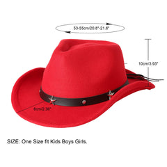 Jastore Kids Western Hat on child demonstrates unisex design for versatile daily wear.