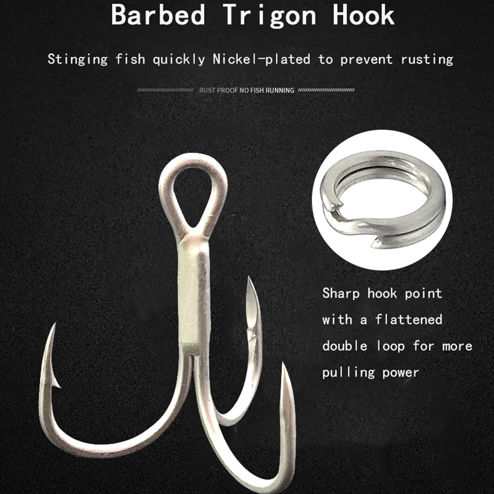Internal steel ball balance and sharp hooks detail