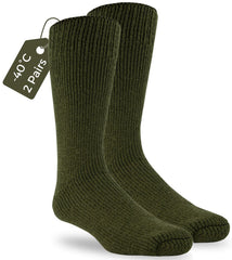 J.B. Field's 40 Below Arctic Trail socks pack front view for extreme cold warmth.